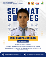 Langkah Baru, Prestasi Baru! Selamat untuk Reki Dwi Pamungkas! 🎉🚀"
