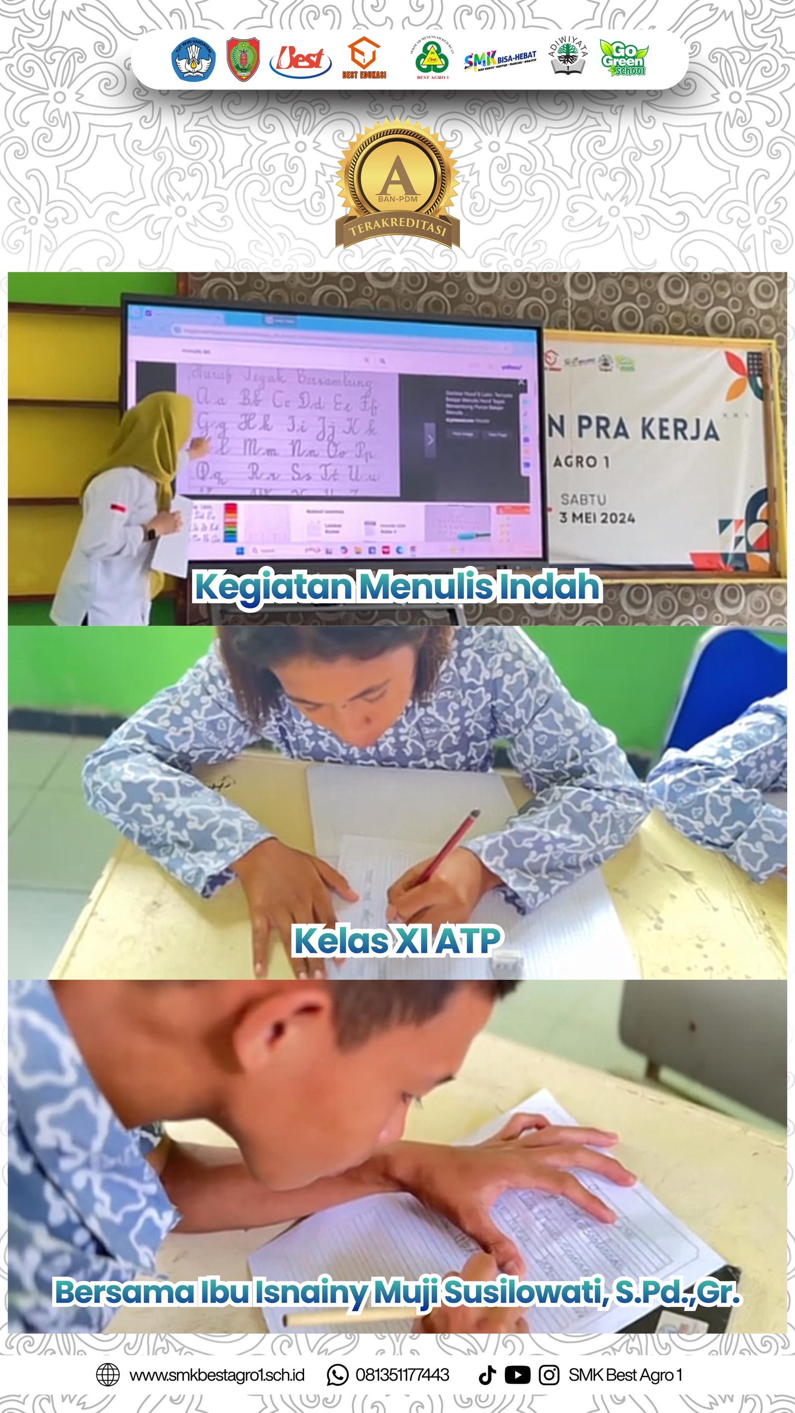 SMK Best Agro 1 Sukseskan Program Presiden RI melalui Kegiatan Menulis Indah