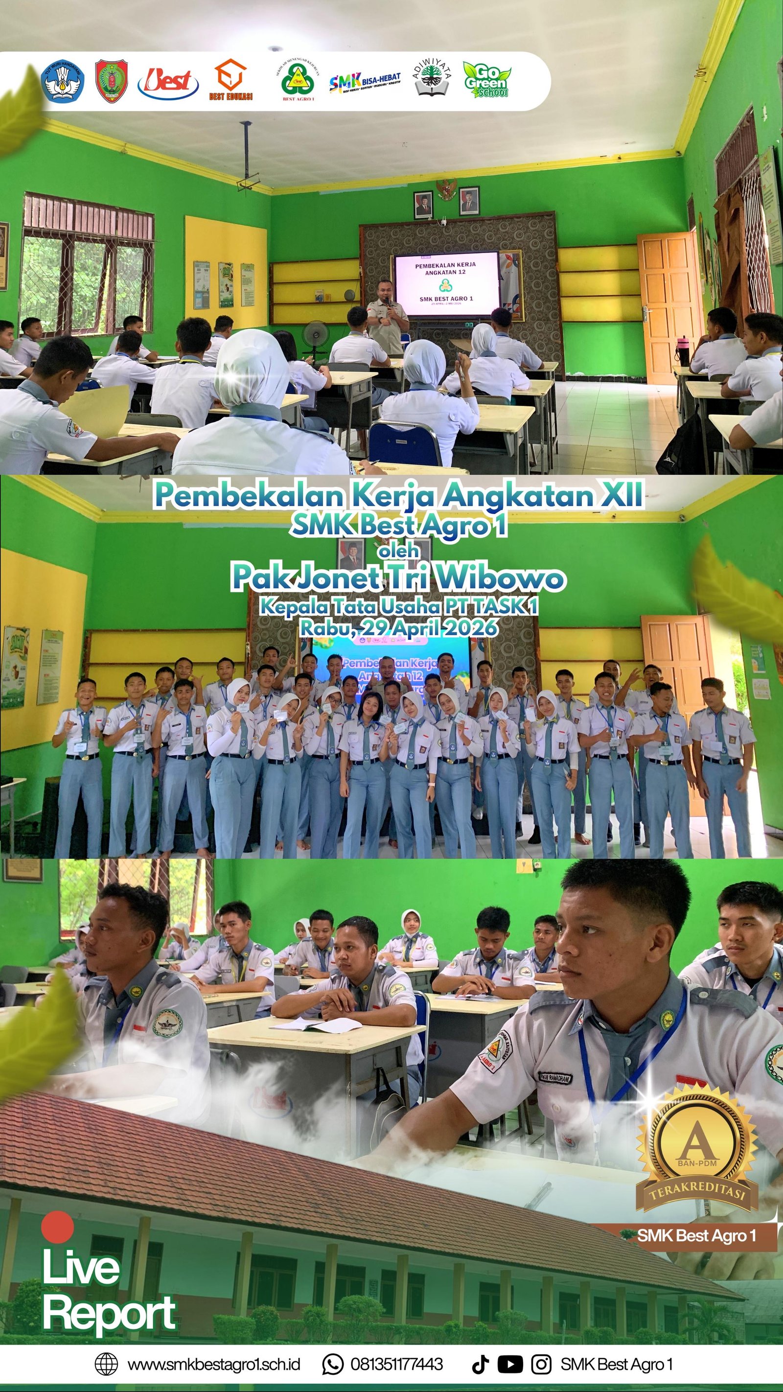 Pembekalan Kerja A12 SMK Best Agro 1 Hadirkan Praktisi Industri